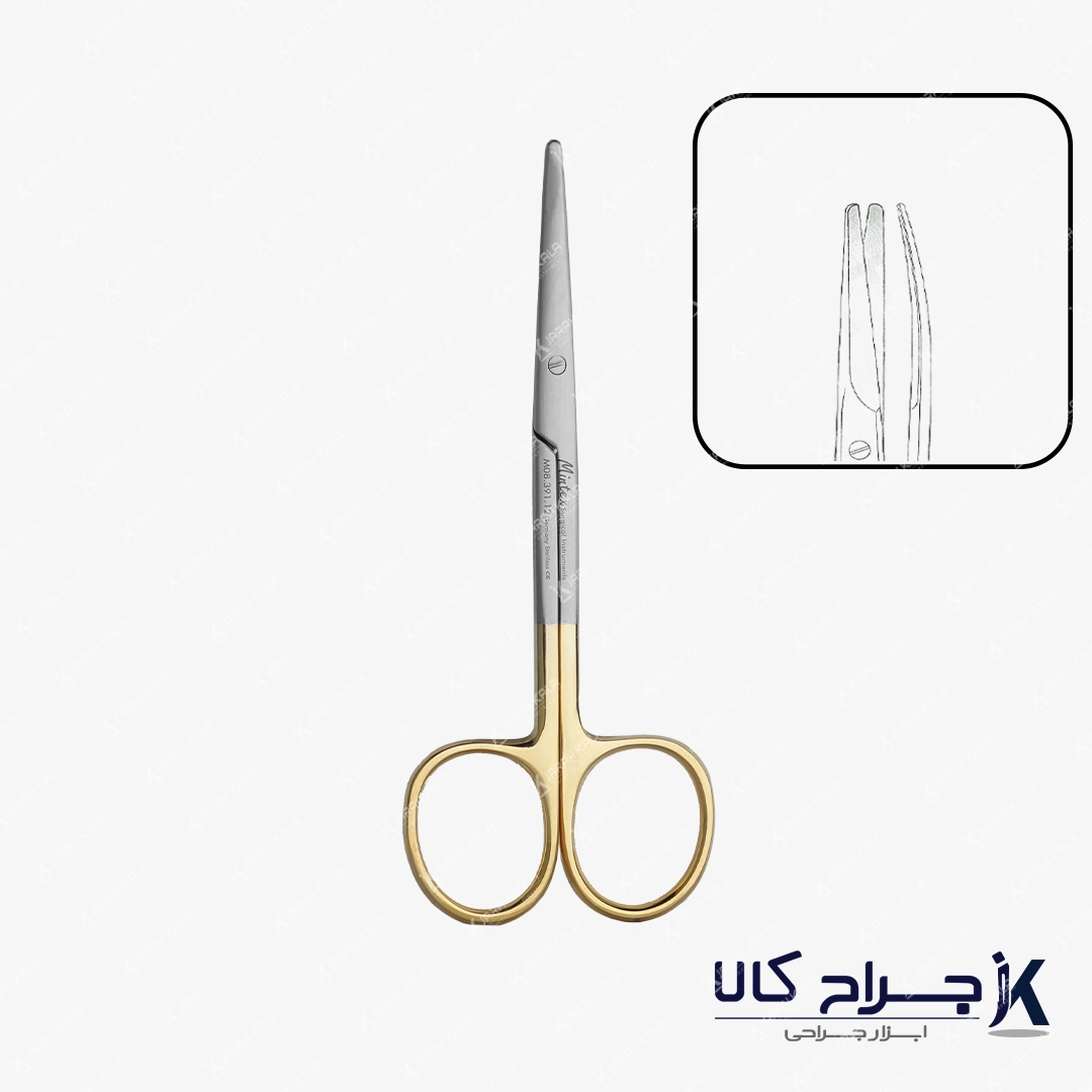 قیچی متس کرو طلایی 11.5cm Mintex